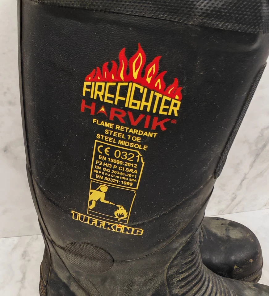 Harvik Firefighter Boots UK 7 / US 8 Flame Retardant, Steel Toe, Steel Midsole - Image 4 of 4