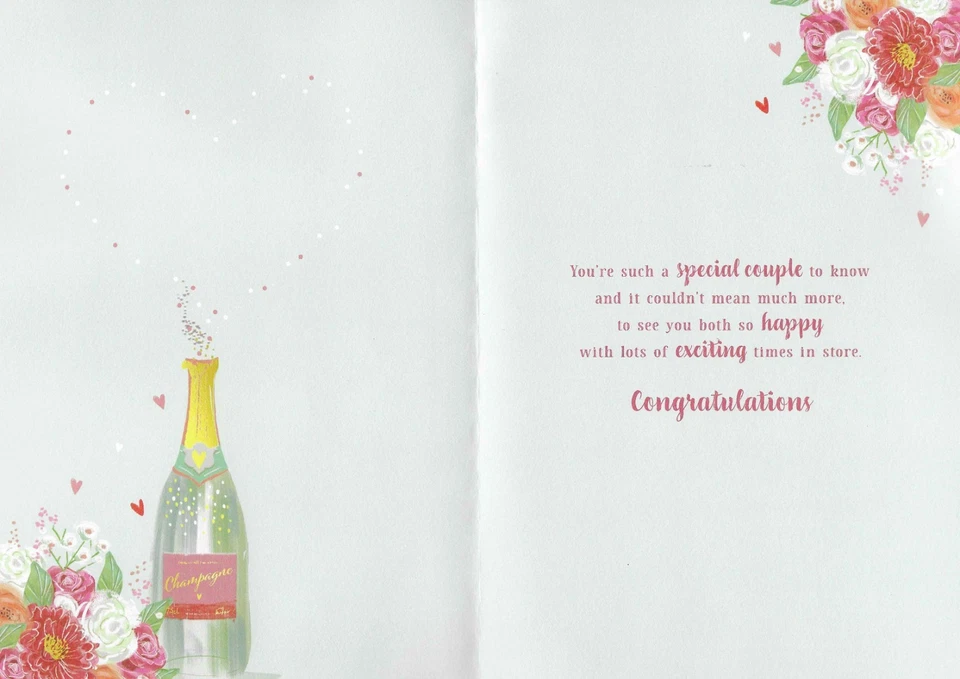 Engagement Card Granddaughter Congratulations. 9" card with paper pages inside. - Image 4 of 4