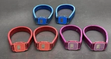 Vintage Women's 80s Digital Quartz Watch Stretch Bands Untested Parts Lot of 6