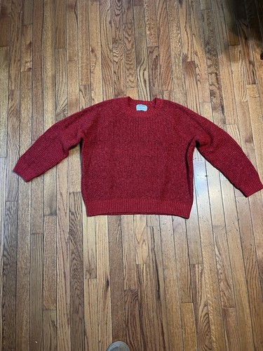 Women's Wool Blend Red Festive Family Holiday Old Navy Sweater - Size Medium - Foto 4 di 12