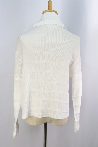 Special Price! ISSEY MIYAKE White Pleats Jacket 108 9776 - Picture 5 of 8