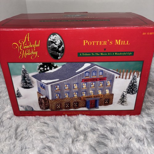 It's A Wonderful Life Holiday Village Potter's Mill 1998 w/ Box & COA - RARE - Picture 2 of 6