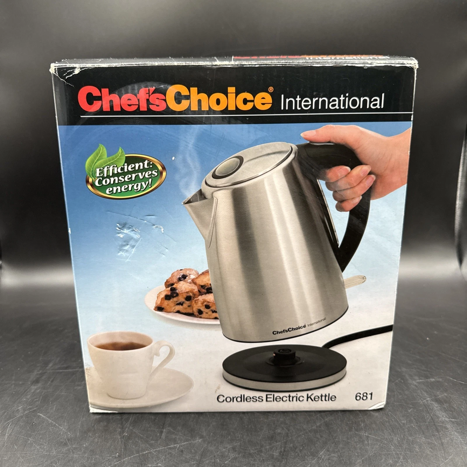 Chef's Choice International Model 681 Electric Tea Kettle w Base Dock