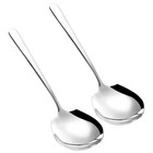 4 Pcs Stainless Steel Large Buffet Serving Spoons Long Handle Banquet Serving