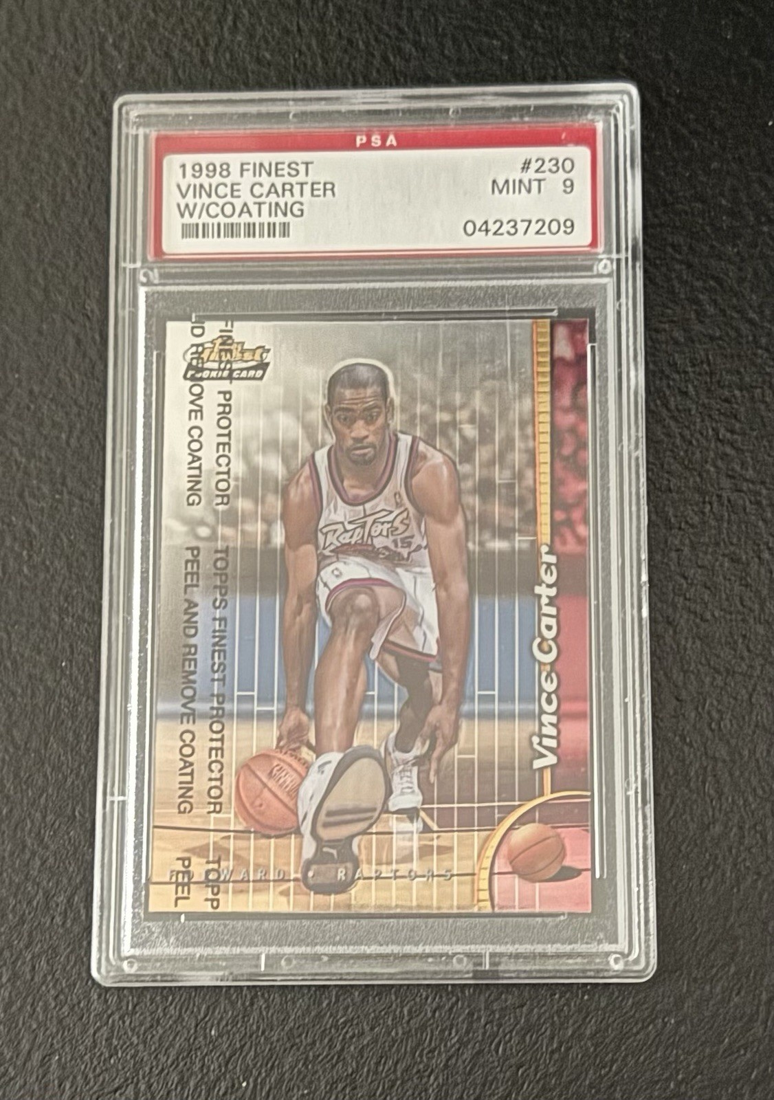 ビンスカーター NBAカード 98-99 topps FINEST PSA 9 Vince Carter 1998 Topps Finest Base (with Coating) Price