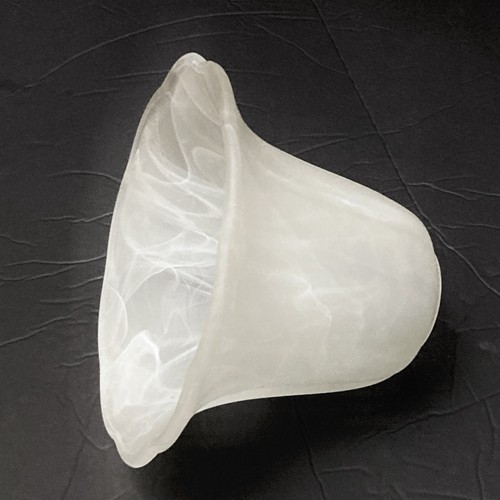Chandelier Pendant Wall Sconce Ceiling Fan White Marble Glass Shade 1.5" Hole - Picture 3 of 6