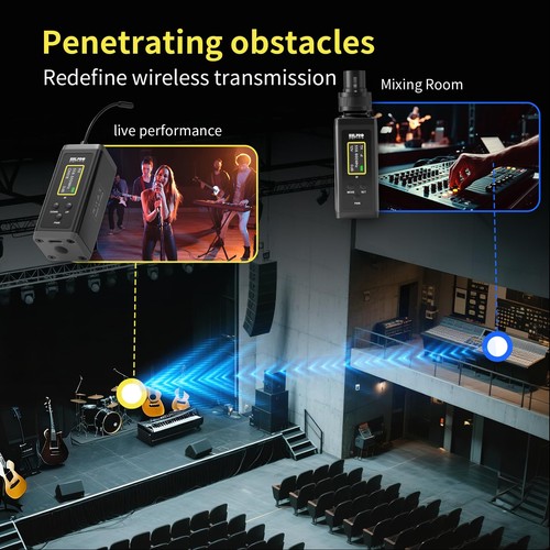 UHF Wireless in Ear Monitor System, 260 FT Range, Low Latency IEM System with... - Picture 4 of 9