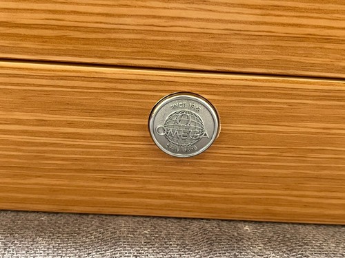 Omega Genuine Wooden Watch Box W/ Manual Booklet , Card Case , Outer box - MINT - Picture 11 of 24