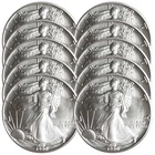 Lot of 10 - 1990 $1 American Silver Eagle 1 oz BU