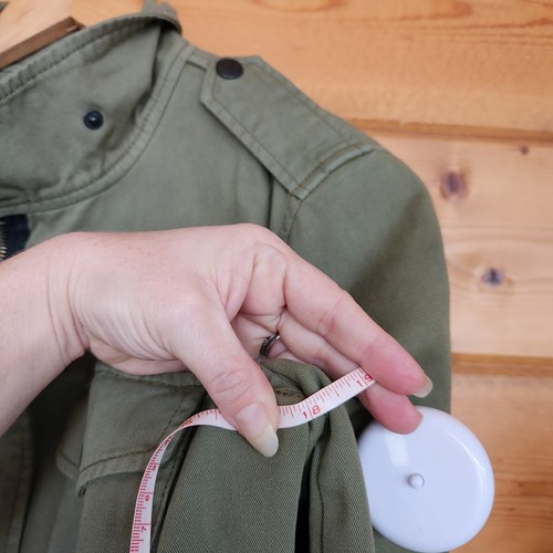 Pistola Ashton Green Crop Utility Cargo Military Moto Jacket Canvas Coat Size S - Picture 7 of 14