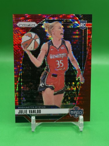 2024 Panini Prizm WNBA Julie Vanloo Rookie Red Pulsar #/299 Mystics Aces RC #42 - Picture 1 of 2