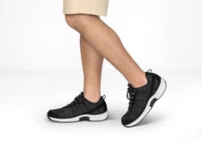 Orthofeet Men's Lava 619 13 2E Wide Black 619 Orthopedic Shoe Sneaker Support