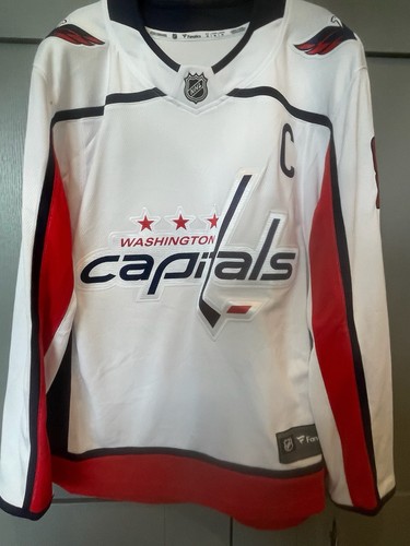 Brandneu mit Etikett NHL Fanatics Washington Capitals Trikot weiß Medium Ovechkin 8 - Bild 1 von 3