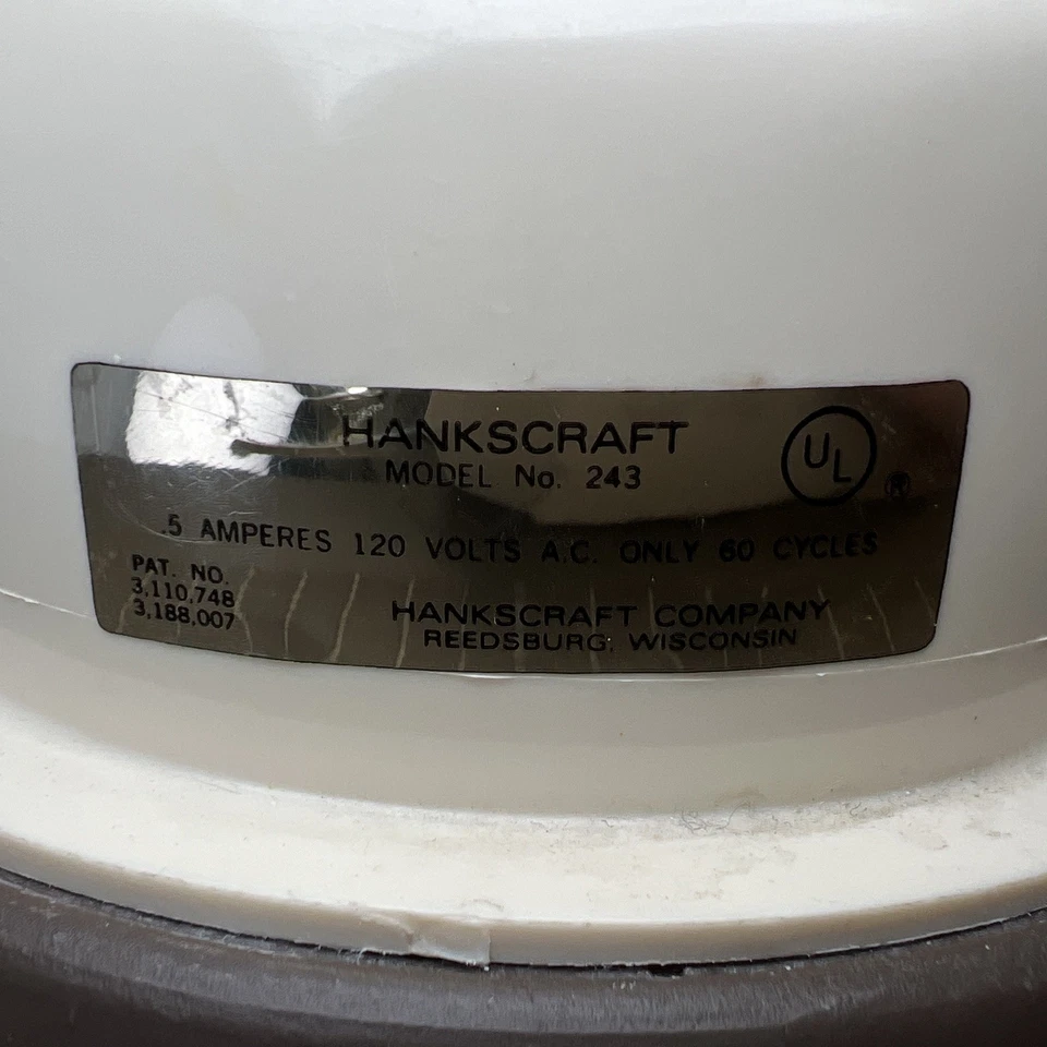 HANKSCRAFT COOL VAPOR HUMIDIFIER VAPORIZER MODEL 243 WORKS GREAT - Image 3 of 4