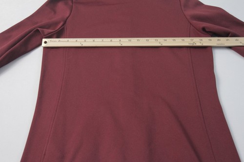 The North Face Sweater Womens M Maroon Full Zip Hoodie Fleece Lined Thumb Hole - Picture 6 of 9