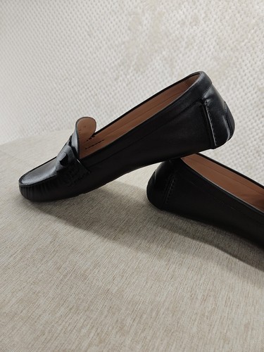 Cole Haan Women's Evelyn Chain Driver Black Leather Sz 11 B NEW w/o Box - Picture 3 of 11