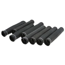 8Pcs 2500° 6" Spark Plug Wire Boots Protector Sleeve Heat Shield Cover Black
