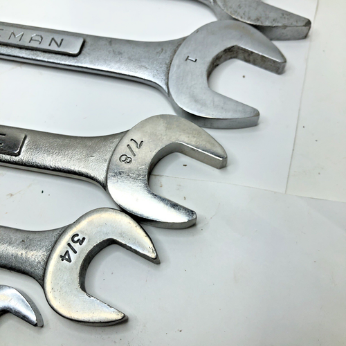 Lote De Colección 7 Craftsman -V- 1/4" a 1-1/8 DBE Juego de Llaves Doble Extremo Abierto SAE EE. UU. - Imagen 9 de 24