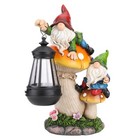 New ListingGarden Gnome Statue, Large Funny Gnome Figurine Climbing on Mushroom and Hold.
