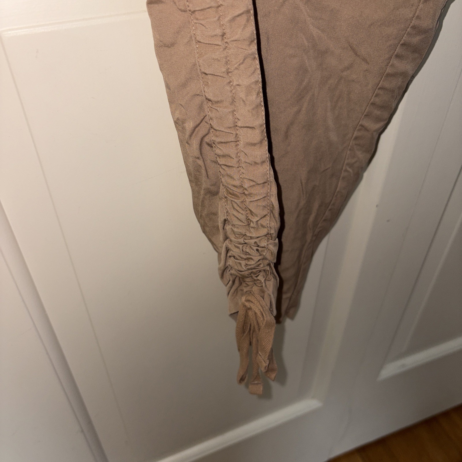 Lauren Ralph Lauren 100% lyocell khaki pants cinch legs size 14 drawstring thumbnail 7