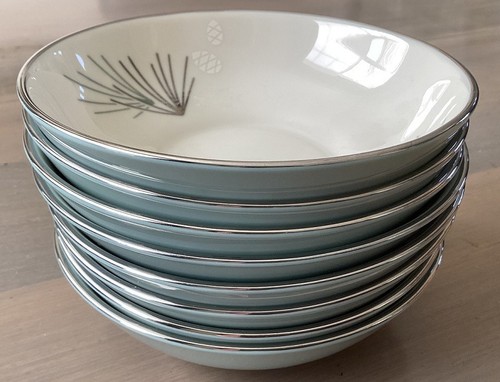 NEUWERTIG Lot (8) Vintage MCM Franziskaner SILBERKIEFER Atom 5" BEERE/OBSTSCHALEN - Bild 2 von 9