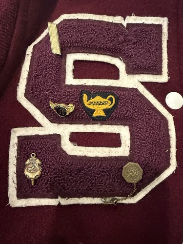 Vintage Letterman Jacket All Star Wool Size Small Portland, OR Made Pins - Bild 2 von 6