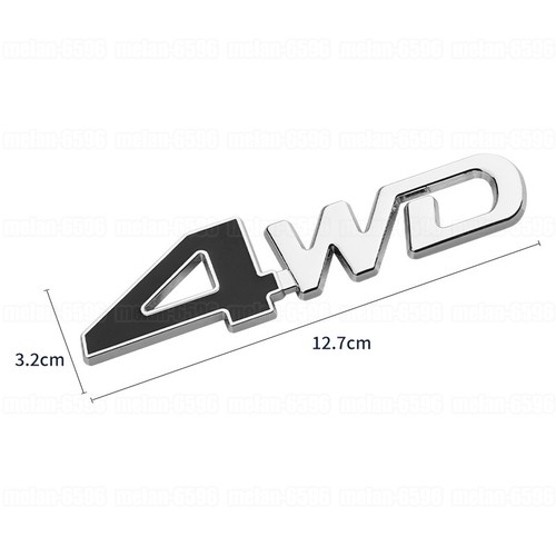 4WD Emblem 3D Metal Car Side Fender Rear Trunk Badge Sticker Decals Accessories - Foto 11 di 11