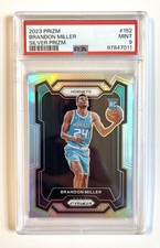 2023-24 Panini Prizm - Silver Prizm #152 Brandon Miller (RC) PSA 9