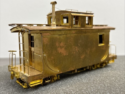 Westside Model Co. On3 Brass D&RGW Short Caboose Unpainted Pre-owned Light TLC - Picture 6 of 13