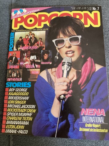 POPCORN - NR. 7 / JULI 1984 - NENA - MICHAEL JACKSON -KOMPLETT MIT ALLEN POSTERN