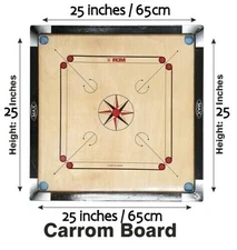 Indian Wooden Wood Carrom Board NOT FULL size (size is 25''/65cm)