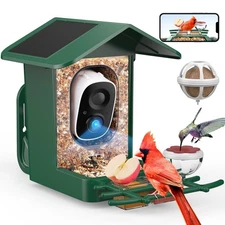 ® Bird Feeder with Camera Solar Powered, AI Identify & Auto Capture, 2K HD Li...