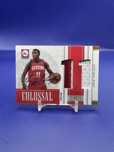 2009-10 Playoff National Treasures 32 Jrue Holiday RC Colossal Patch Auto /25