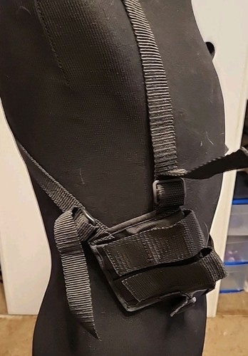 Horizontal Carry Shoulder Holster Black Adjustable Fits Glock17/22/31 - Picture 5 of 5