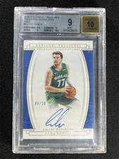 2020-21 Panini National Treasures Luka Doncic Gold Signatures Auto /10 BGS 9/10