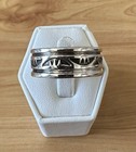Mary Bill Navajo Heavy Hand Stamped Sterling Silver Men's Ring sz 15