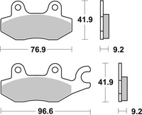 Brembo 07033 Moto Belagsatz FüR Aeon Motorcycles Daelim Motorcycles