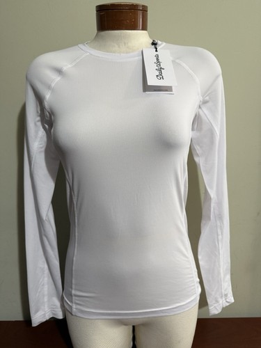 DAILY SPORTS WOMEN'S LONG SLEEVE GOLF PULLOVER CREW LAYER WHITE XS NEW NWT