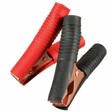 Heavy Duty Clip Insulated PVC Probe Red/Black Battery Test Clamps