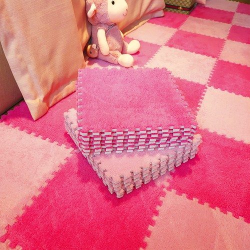 12PCS Square Splicing Floor Tiles Soft Plush Foam Interlocking Carpet Tiles - Picture 28 of 81