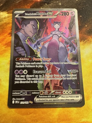 Pokemon Sir Team Rockets Mewtwo EX 231/182 Destined Rivals Mint *Good Centering* - Bild 2 von 8