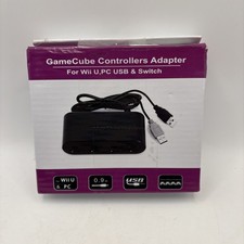 NEW GameCube Controller Adapter for Wii U, PC USB & Switch 4 Port Nintendo