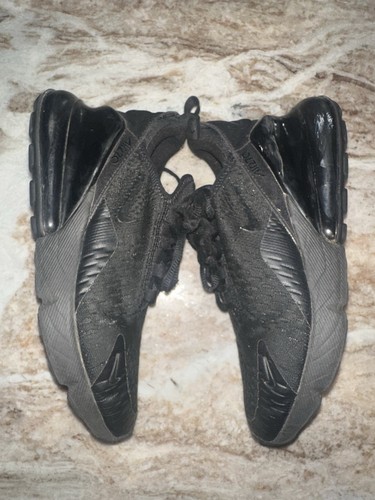 Nike Air Max 270 Youth 5 Women's 6.5 Black Lace-Up Low Top Sneakers BQ5776-001 - Picture 4 of 9