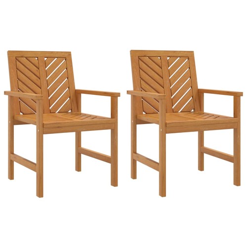 Garden Dining Chairs Brown solid acacia wood Garden Dining Chair vidaXL