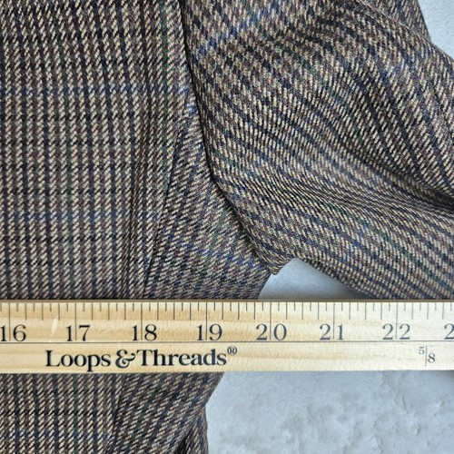 Vtg Ralph Lauren CHAPS Mens Brown Suit Jacket 38R Green Plaid 2 Button 2 Vent - Picture 19 of 24
