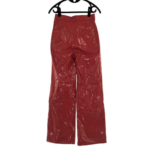 Red Faux Leather Pants by Nocturne - Picture 6 of 9
