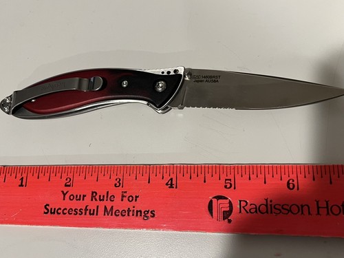 Kershaw Pocket Knife Splinter #1460BRST Stainless Stl Blade Red Alum Handle.New - Picture 3 of 12