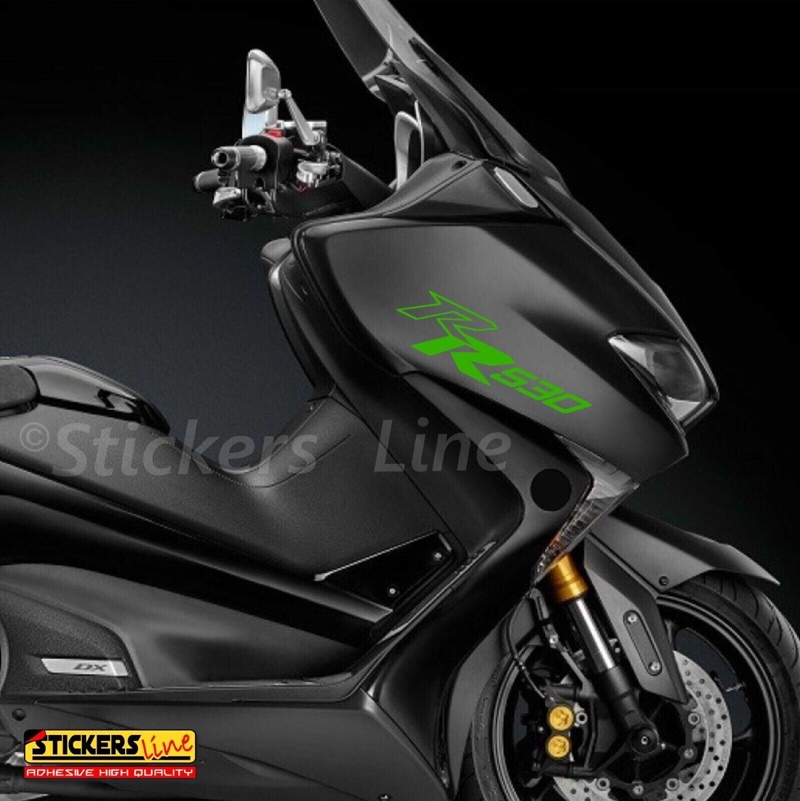 2 adesivi RR scudo anteriore per TMAX 530 2012-2019 scritte adesive tmax RR530 - Foto 8 di 8