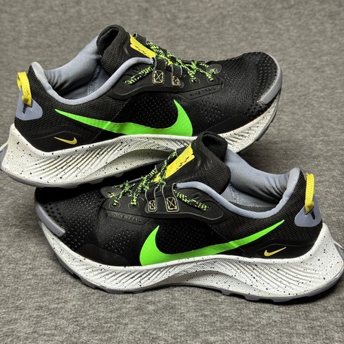 Nike Pegasus Trail 3 Men Size 8 Black Green Running Shoe Trail Sneaker Gore Tex
