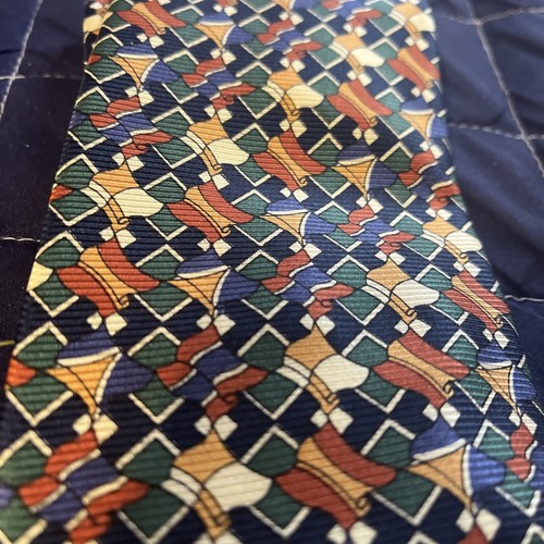 Corbata banderas Les Cravates Vincent Galerie Agora Bruxelles 100% seda - Imagen 4 de 4